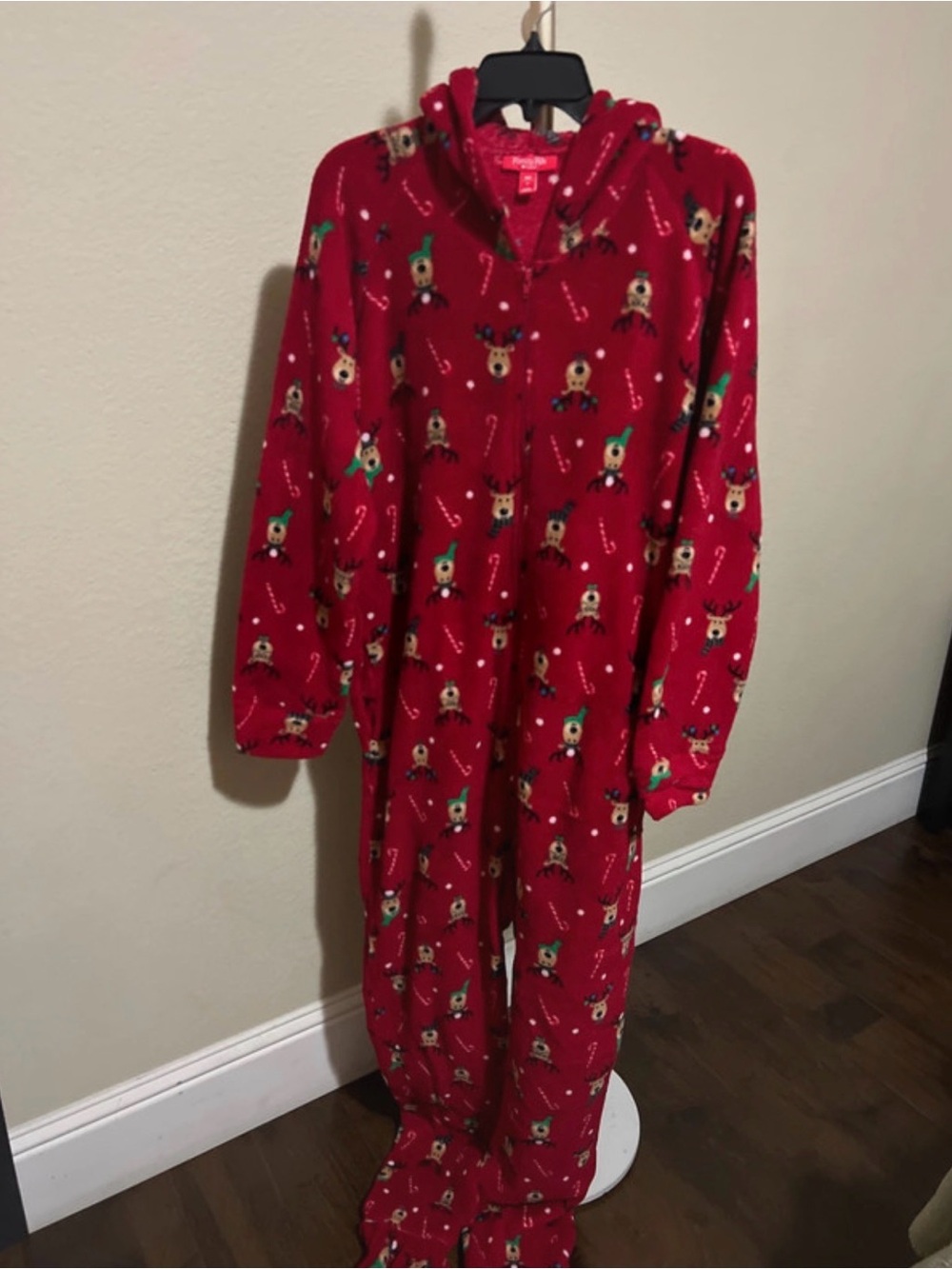 Women’s Christmas Footie Pajama M